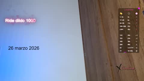 Avelisse online show from 26, 3, 2026