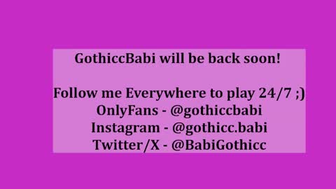 Gothicc Babi online show from 31, 12, 2024