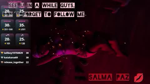 Snapshot of hairyandsexysalma chatting on 20, 1, 2025 SALMA online show from 20, 1, 2025