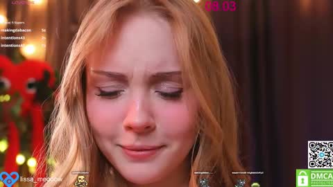 Snapshot of lissa_meooow chatting on 8, 3, 2025 your Liza again. Next stream Dec. 1 at 2 or 3 GMT online show from 8, 3, 2025