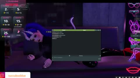 Snapshot of little_doll25 chatting on 16, 2, 2025 Succubus Blue online show from 16, 2, 2025