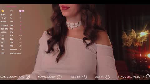 Snapshot of mamiemeow chatting on 19, 11, 2025 Your Miss Alice online show from 19, 11, 2025