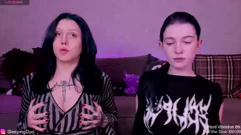 Snapshot of sleepingduo chatting on 12, 6, 2026 Hi We are Iva and Angela Nice to meet u 3 online show from 12, 6, 2026