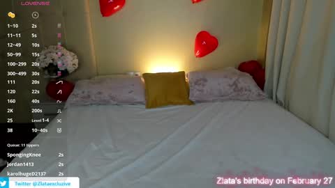 Snapshot of zlata__fox chatting on 19, 2, 2025 Zlata Mon Tue Thu Fri Sun Sa GMT 3 0000pm - 0600pm online show from 19, 2, 2025