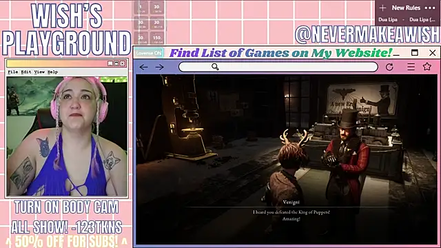 nevermakeawish online show from 10, 4, 2026