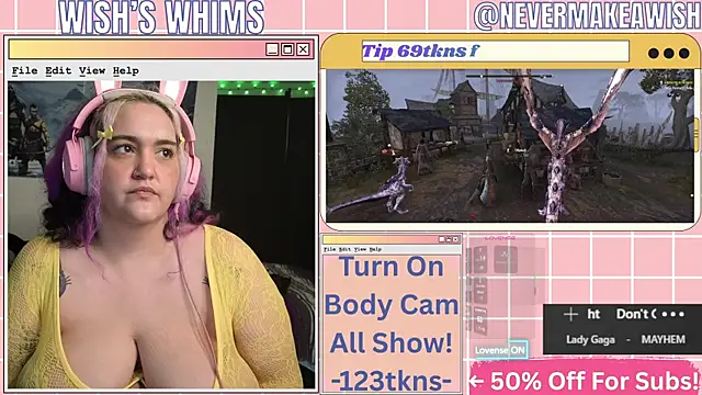 Snapshot of nevermakeawish chatting on 8, 7, 2026 nevermakeawish online show from 8, 7, 2026