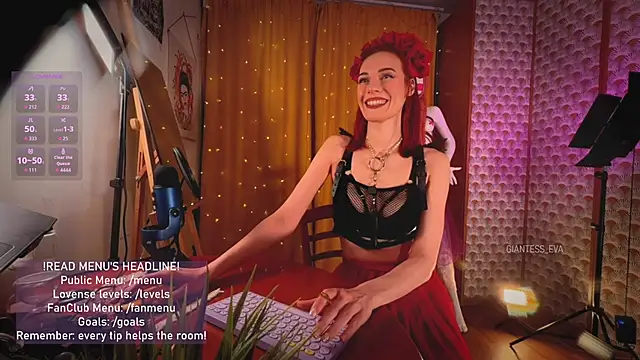 Giantess Eva online show from 12, 4, 2026