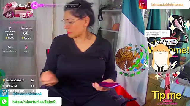 LaInsaciableIntensa online show from 23, 2, 2025