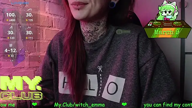 Witch Emma online show from 9, 3, 2026